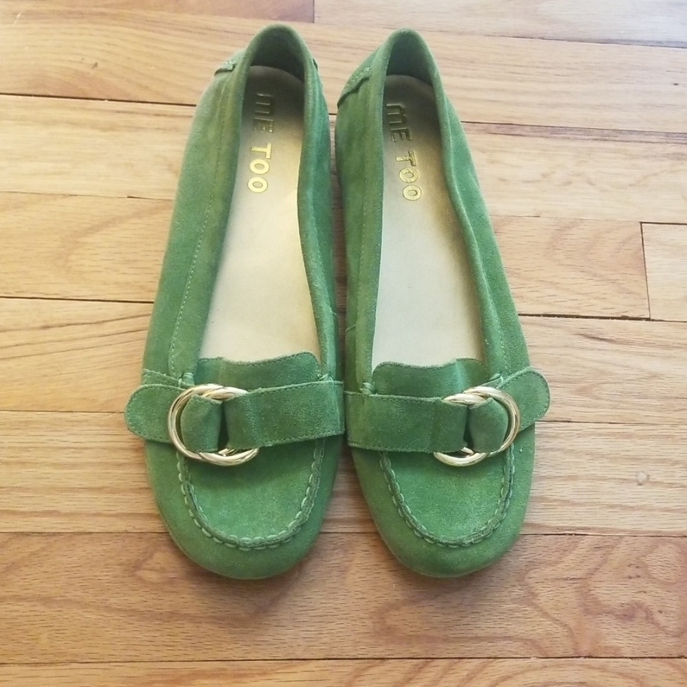 Me too green loafers